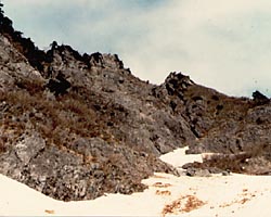 林道から三峰頂上